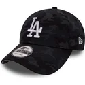 petten-gebogen-camouflage-verstelbare-band-negro-team-9forty-van-los-angeles-dodgers-mlb-van-new-era