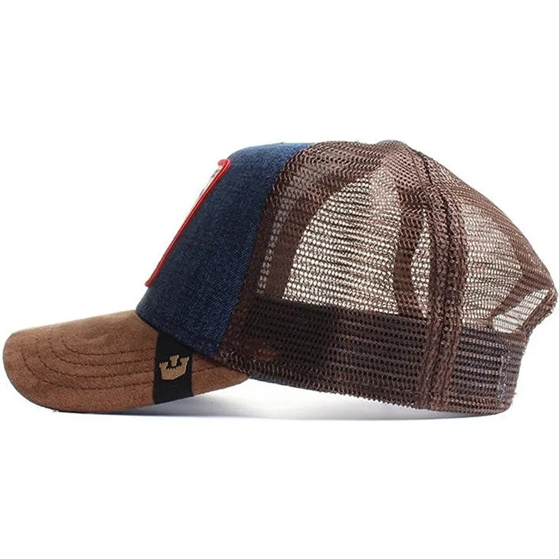 petten-gebogen-bruin-snapback-denim-big-strut-the-farm-van-goorin-bros petten-gebogen-bruin-snapback-denim-big-strut-the-farm-van-goorin-bros