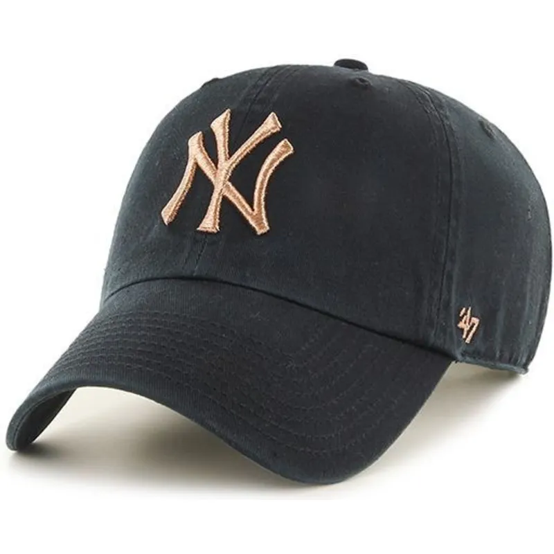 petten-gebogen-zwart-verstelbare-band-bronce-van-new-york-yankees-mlb-van-47-brand