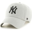 47-brand-curved-brim-new-york-yankees-mlb-clean-up-light-grey-cap