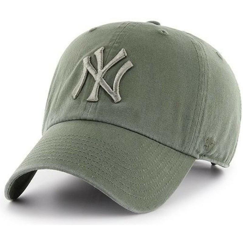 gorra-curva-verde-claro-con-logo-verde-de-new-york-yankees-mlb-clean-up-de-47-brand