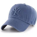 gorra-curva-azul-con-logo-azul-de-new-york-yankees-mlb-clean-up-de-47-brand