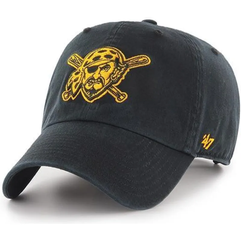 petten-gebogen-zwart-verstelbare-band-van-pittsburgh-pirates-mlb-van-47-brand petten-gebogen-zwart-verstelbare-band-van-pittsburgh-pirates-mlb-van-47-brand