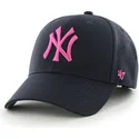 petten-gebogen-marineblauw-verstelbaar-rosa-van-new-york-yankees-mlb-van-47-brand