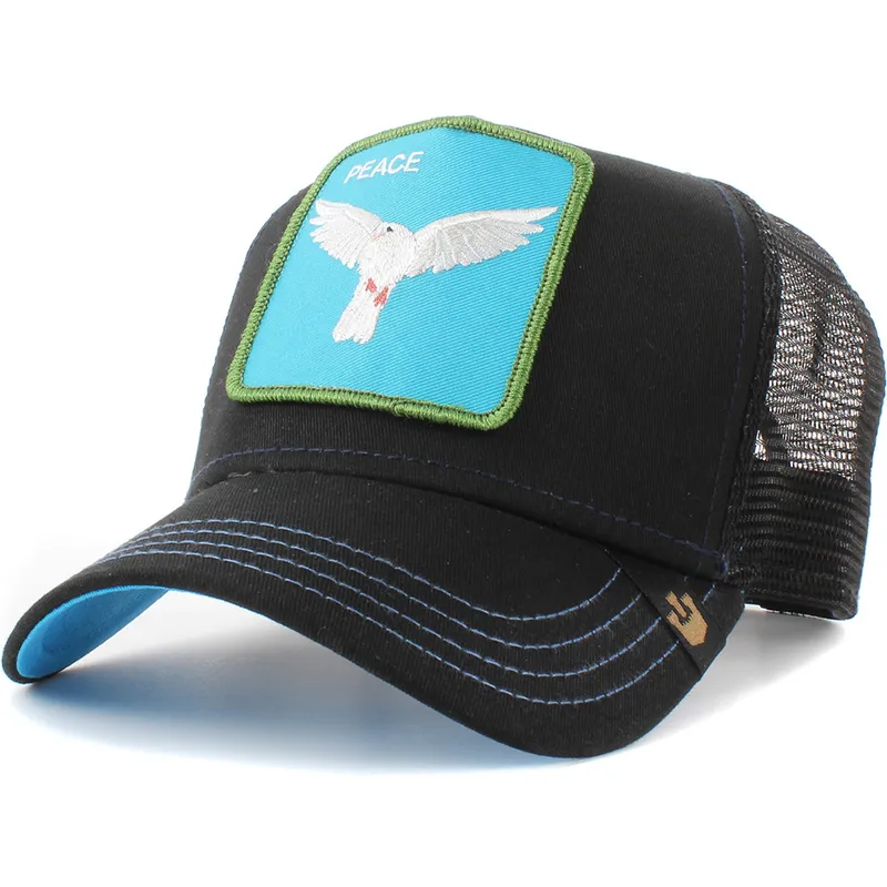 petten-gebogen-zwart-snapback-peace-keeper-the-farm-van-goorin-bros