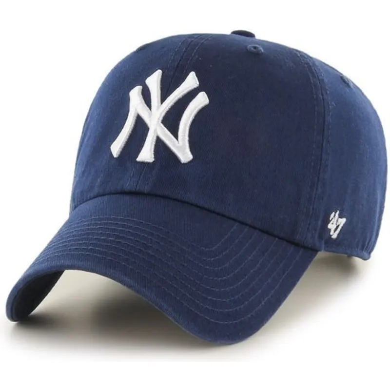 petten-gebogen-marineblauw-verstelbare-band-claro-van-new-york-yankees-mlb-van-47-brand