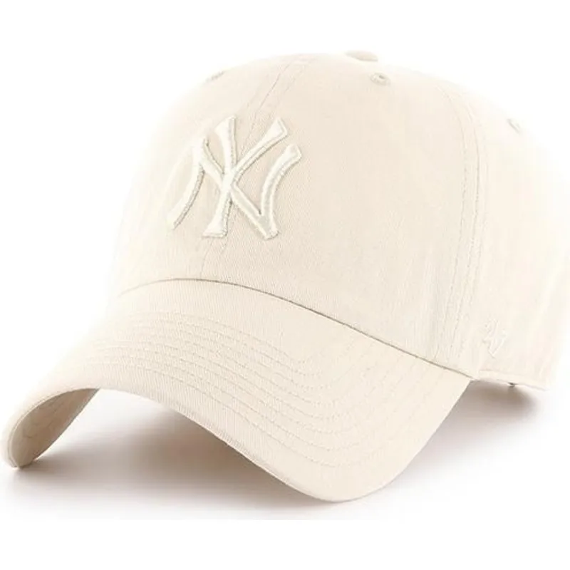 czapka-z-zakrzywionym-daszkiem-kremowa-z-kremowym-logo-new-york-yankees-mlb-clean-up-od-47-brand
