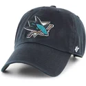casquette-courbee-noire-san-jose-sharks-nhl-clean-up-47-brand