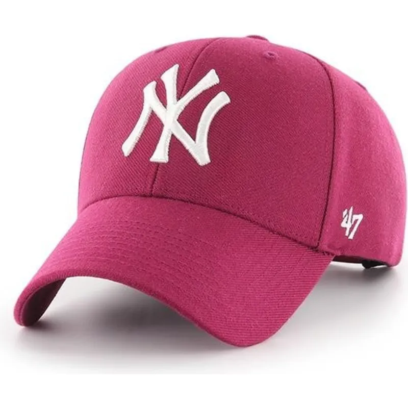 petten-gebogen-roze-snapback-galaxy-van-new-york-yankees-mlb-van-47-brand petten-gebogen-roze-snapback-galaxy-van-new-york-yankees-mlb-van-47-brand