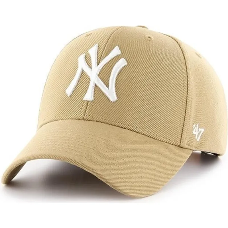 petten-gebogen-geel-snapback-oro-viejo-van-new-york-yankees-mlb-van-47-brand
