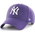 cappellino-visiera-curva-viola-snapback-di-new-york-yankees-mlb-mvp-di-47-brand