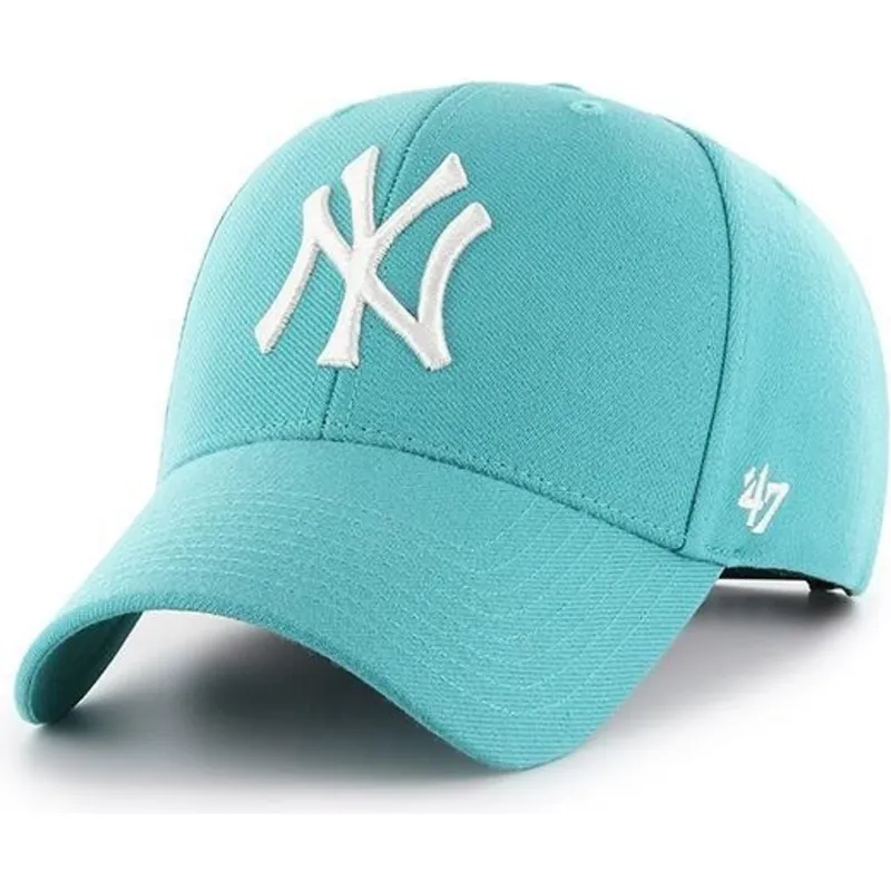 petten-gebogen-groen-snapback-turquesa-van-new-york-yankees-mlb-van-47-brand