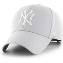 47-brand-curved-brim-new-york-yankees-mlb-mvp-silver-snapback-cap-grau