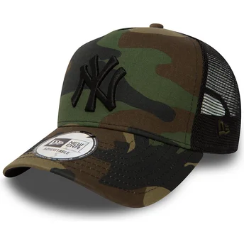Trucker-kasket camouflage Clean A Frame fra New York Yankees MLB fra New Era