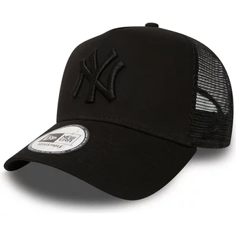 Gorra trucker negra con logo negro Clean A Frame de New York Yankees MLB de New Era