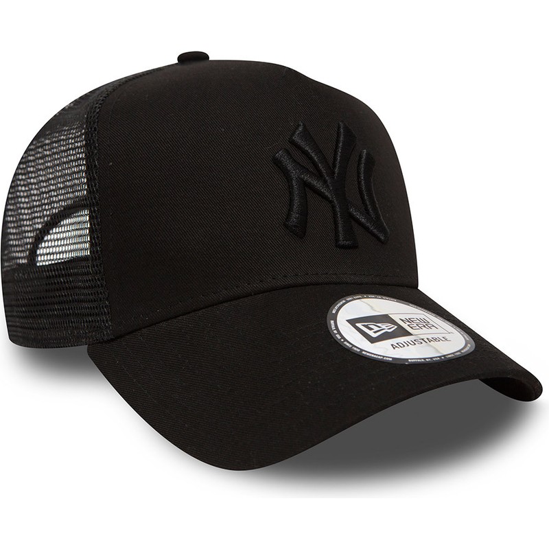 Gorra trucker negra con logo negro Clean A Frame de New York Yankees