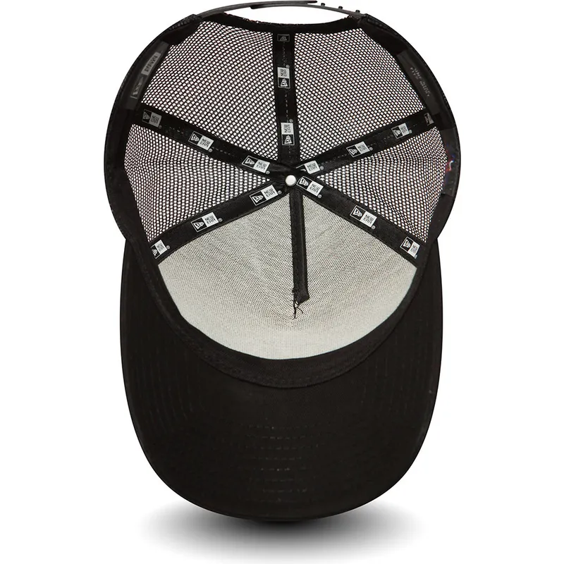 cappello-trucker-nero-con-logo-nero-clean-a-frame-dei-new-york-yankees-mlb-di-new-era