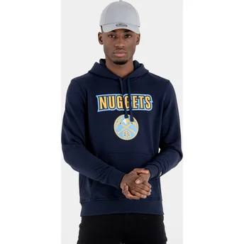 Felpa con cappuccio blu marino Pullover Hoody di Denver Nuggets NBA di New Era