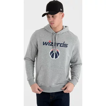 Sudadera con capucha gris Pullover Hoody de Washington Wizards NBA de New Era