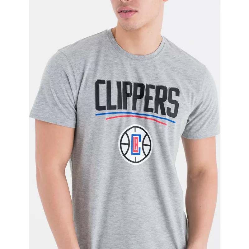New Era Team Logo Los Angeles Clippers Short Sleeve T-Shirt Grey M Man