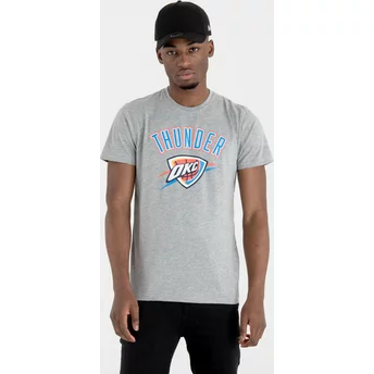 Camiseta de manga corta gris de Oklahoma City Thunder NBA de New Era