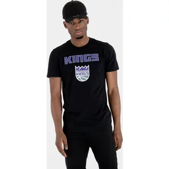 Camiseta de manga corta negra de Sacramento Kings NBA de New Era