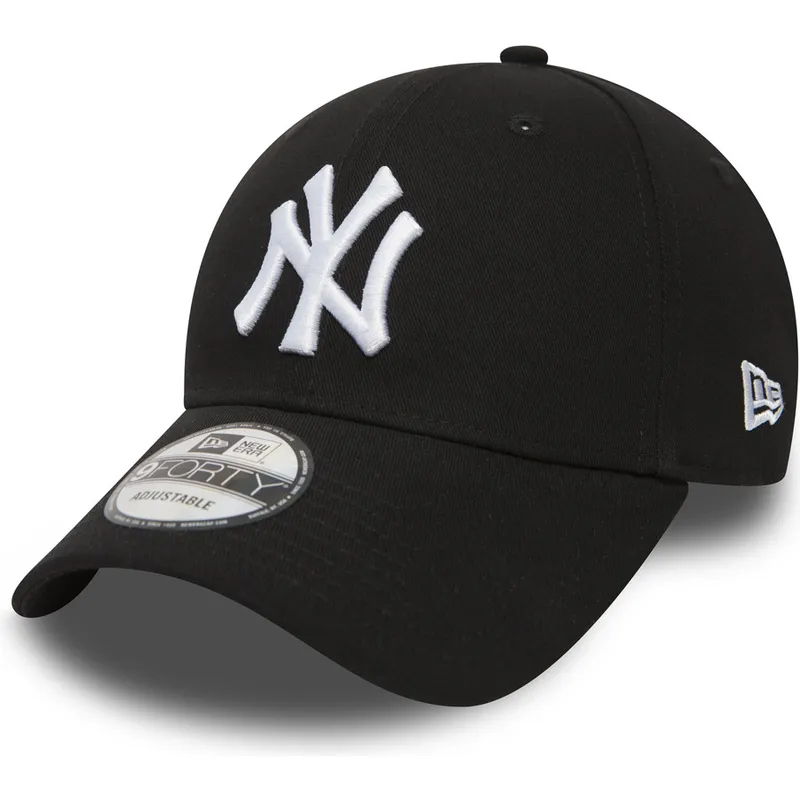 sort-justerbar-curved-kasket-9forty-essential-fra-new-york-yankees-mlb-fra-new-era