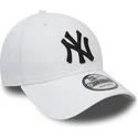 cappellino-visiera-curva-bianco-regolabile-9forty-essential-di-new-york-yankees-mlb-di-new-era