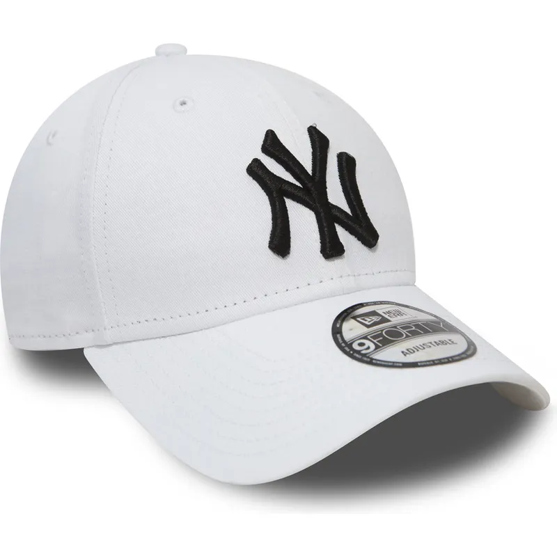 petten-gebogen-wit-verstelbaar-9forty-essential-van-new-york-yankees-mlb-van-new-era
