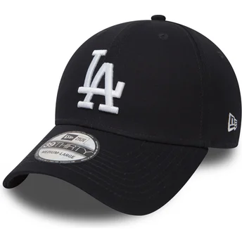 cappellino-visiera-curva-blu-marino-aderente-39thirty-classic-di-los-angeles-dodgers-mlb-di-new-era