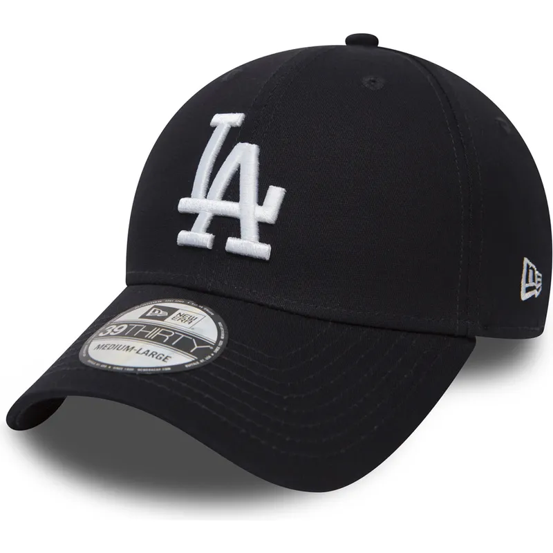 marineblaue-gebogene-verstellbare-kappe-39thirty-classic-der-los-angeles-dodgers-mlb-von-new-era