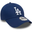 cappellino-visiera-curva-blu-aderente-39thirty-essential-di-los-angeles-dodgers-mlb-di-new-era