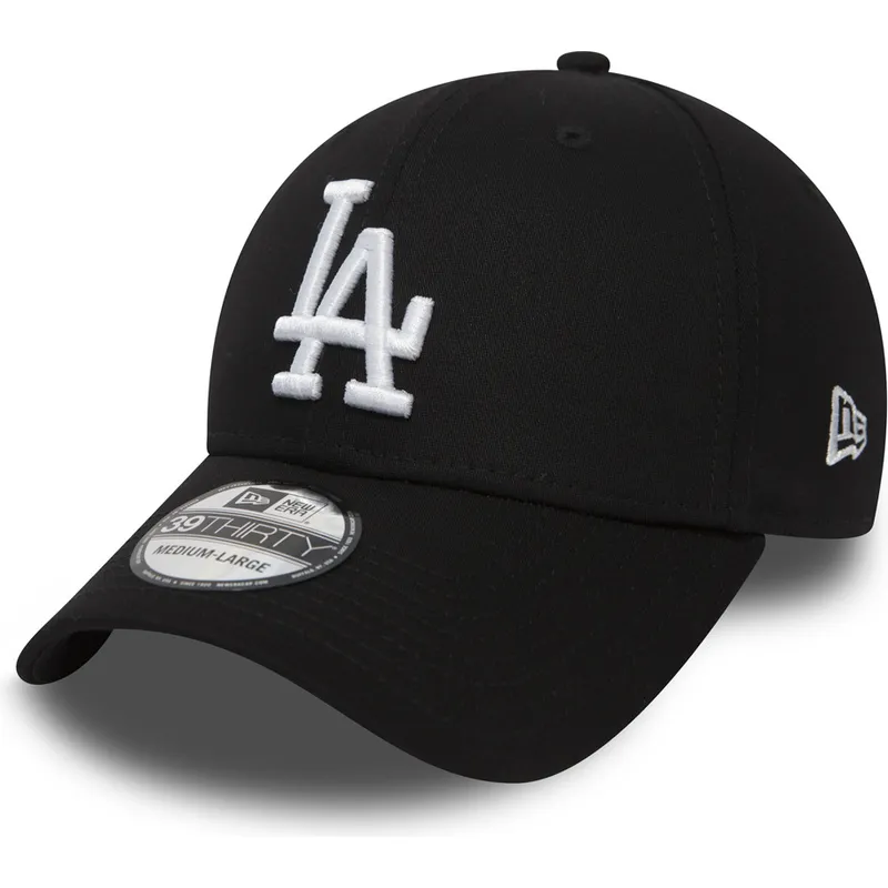 czarna-dopasowana-czapka-z-zakrzywionym-daszkiem-39thirty-essential-los-angeles-dodgers-mlb-new-era