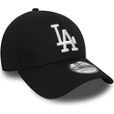 cappellino-visiera-curva-nero-aderente-39thirty-essential-di-los-angeles-dodgers-mlb-di-new-era