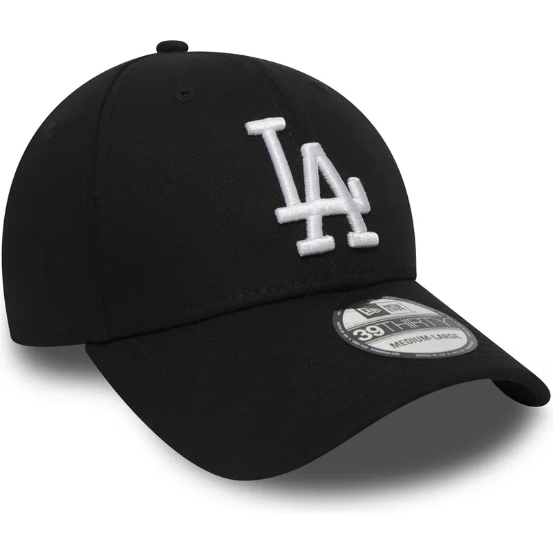 petten-gebogen-zwart-aangepast-39thirty-essential-van-los-angeles-dodgers-mlb-van-new-era