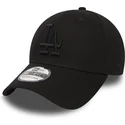 casquette-courbee-noire-ajustee-avec-logo-noir-39thirty-essential-los-angeles-dodgers-mlb-new-era