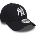 marineblaue-gebogene-verstellbare-kappe-39thirty-classic-der-new-york-yankees-mlb-von-new-era