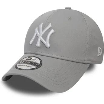 cappellino-visiera-curva-grigio-aderente-39thirty-classic-di-new-york-yankees-mlb-di-new-era