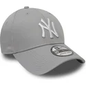 cappellino-visiera-curva-grigio-aderente-39thirty-classic-di-new-york-yankees-mlb-di-new-era