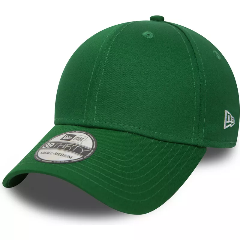 New Era Curved Brim 39THIRTY Basic Flag Green Fitted Cap: Caphunters.com