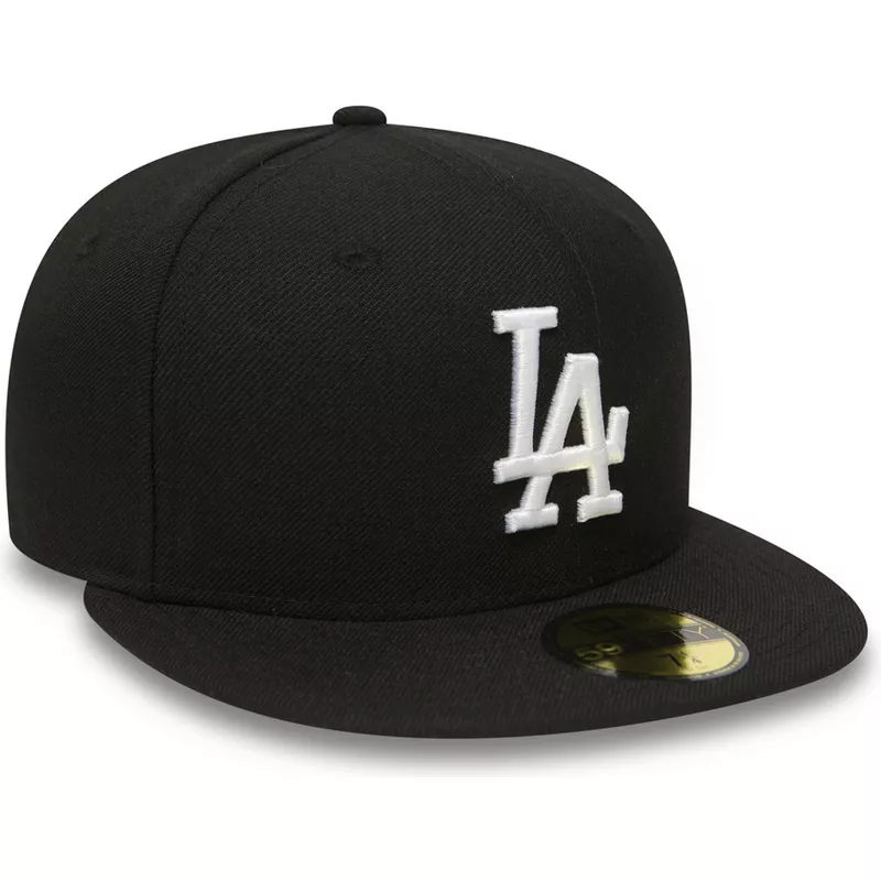 Gorra plana negra ajustada 59FIFTY Essential de Los Angeles Dodgers MLB de  New Era