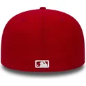 cappellino-visiera-piatta-rosso-aderente-59fifty-essential-di-los-angeles-dodgers-mlb-di-new-era