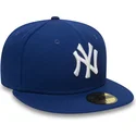 petten-plat-blauw-fitted-59fifty-essential-van-new-york-yankees-mlb-van-new-era
