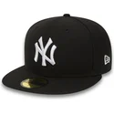 cappellino-visiera-piatta-nero-aderente-59fifty-essential-di-new-york-yankees-mlb-di-new-era