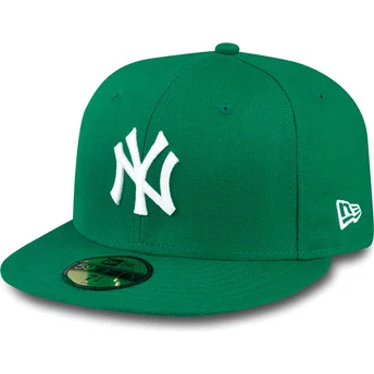 petten-plat-groen-fitted-59fifty-essential-van-new-york-yankees-mlb-van-new-era