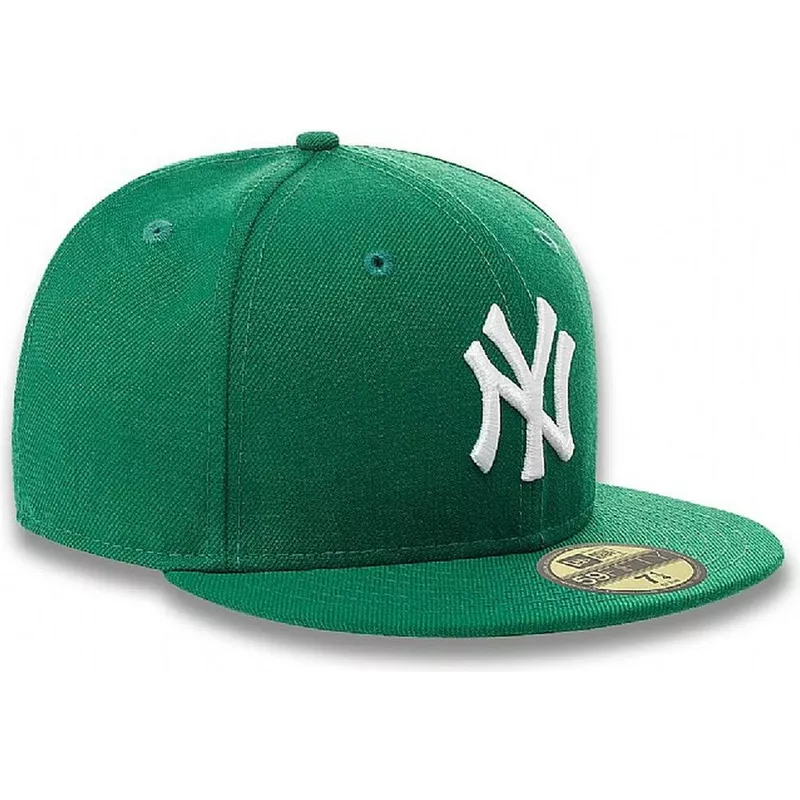 New Era Flat Brim 59FIFTY Essential New York Yankees MLB Green Fitted Cap