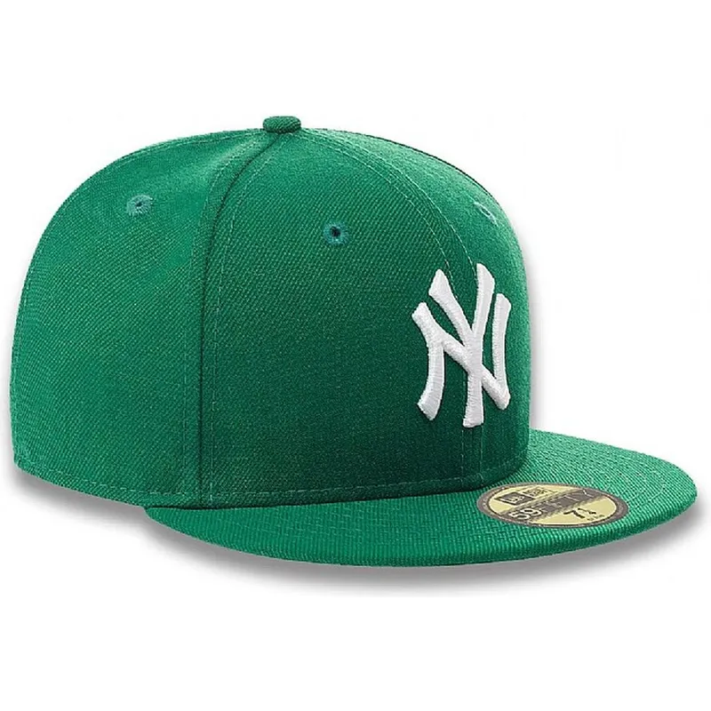 petten-plat-groen-fitted-59fifty-essential-van-new-york-yankees-mlb-van-new-era