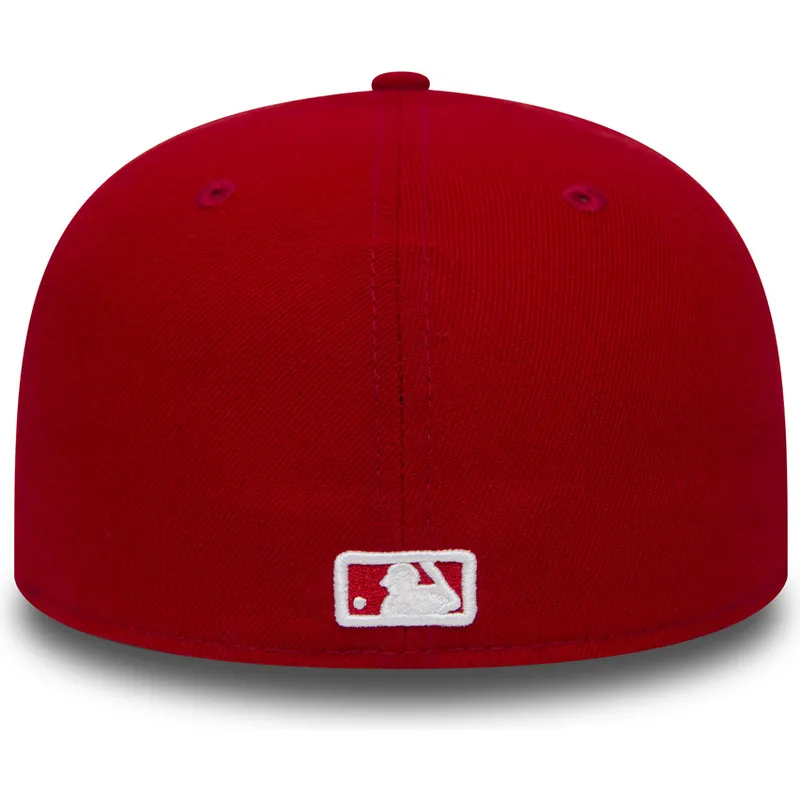 cappello-piatto-rosso-regolabile-59fifty-essential-dei-new-york-yankees-mlb-di-new-era