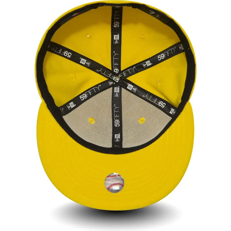petten-plat-geel-aangepast-59fifty-essential-van-new-york-yankees-mlb-van-new-era