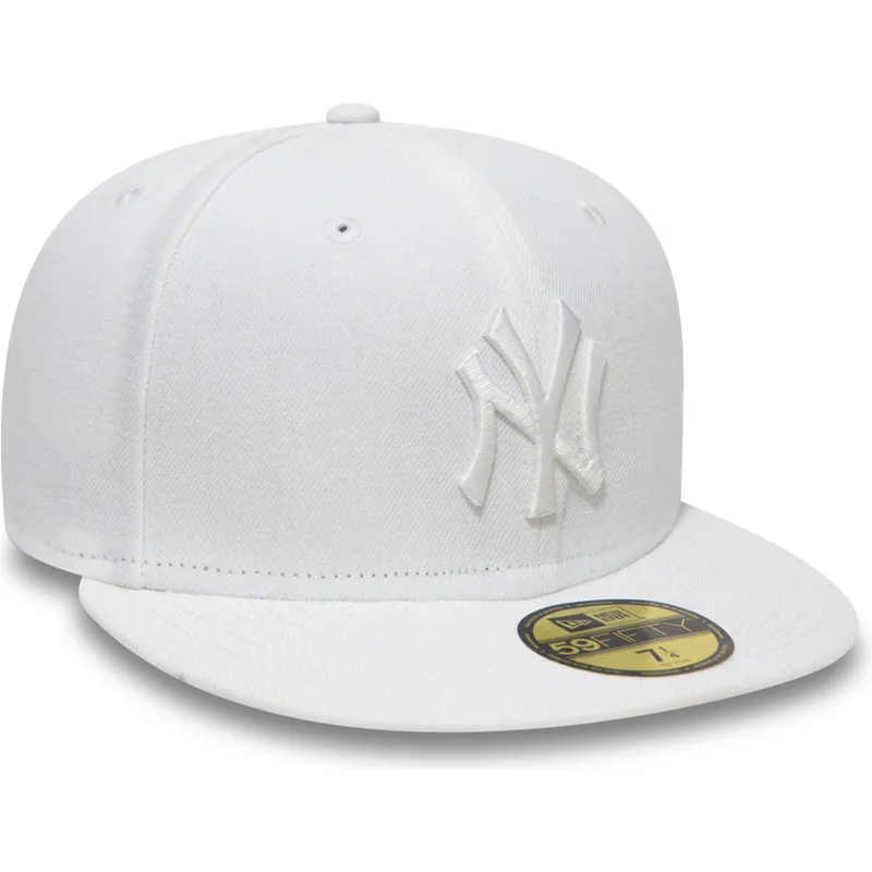 petten-plat-wit-fitted-59fifty-white-on-white-van-new-york-yankees-mlb-van-new-era petten-plat-wit-fitted-59fifty-white-on-white-van-new-york-yankees-mlb-van-new-era